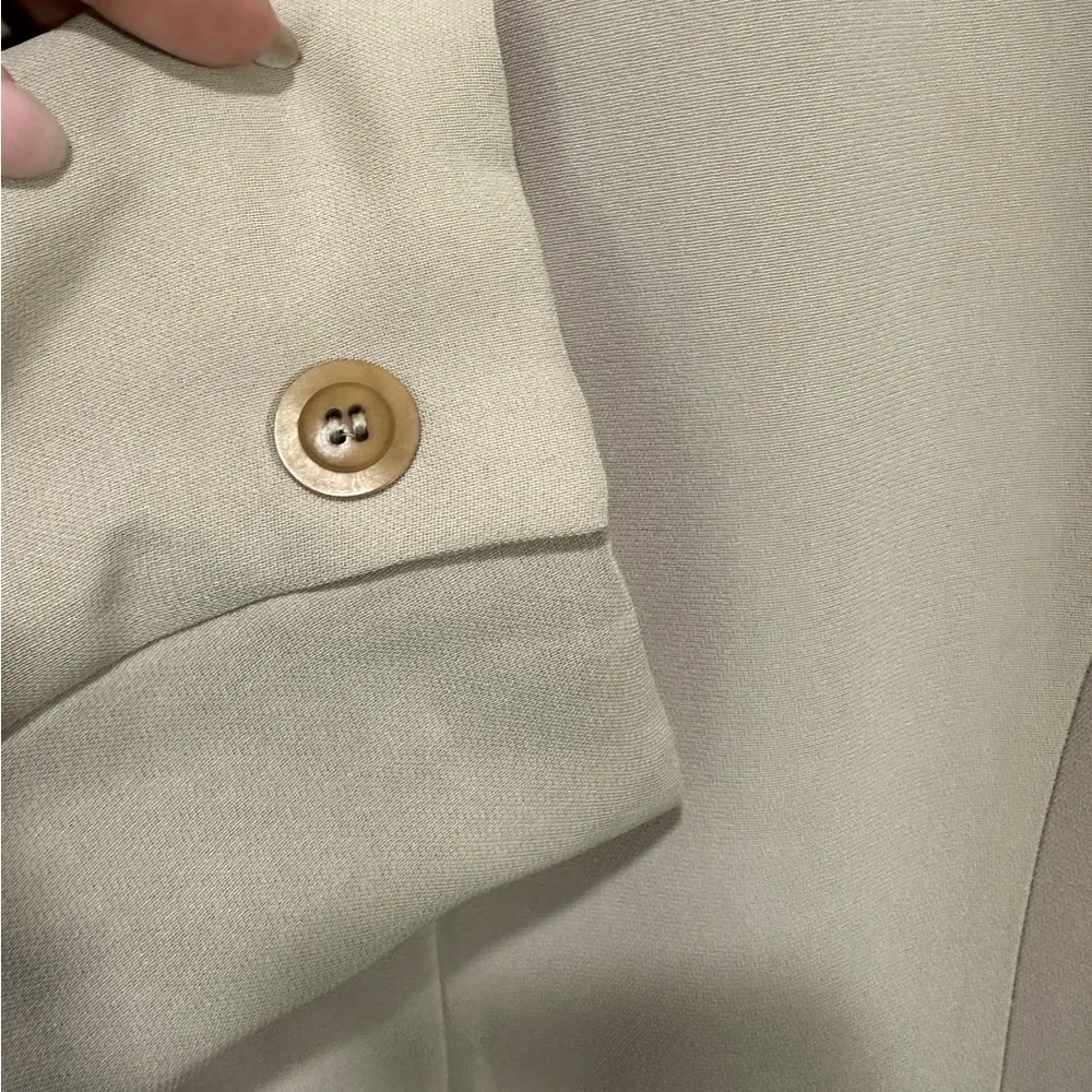 Rena Rowan Womens Taupe Colored Lined Button Closure Blazer Jacket - Picture 5 of 11